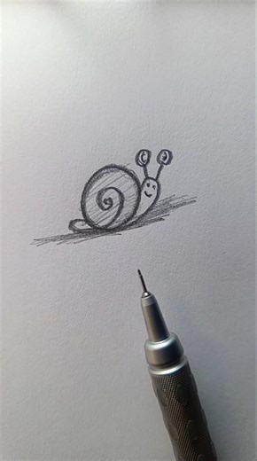 Easy Snail Drawing for Beginners #foryou #art #shorts #howtodraw #easydrawing #tutorial #satisfying