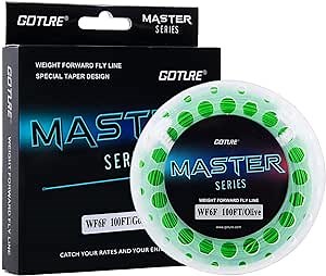 Goture Fly Line Fishing Line Weight Forward Floating Fly Line Double Micro Welded Loops Freshwater Saltwater Beginner Expert General WF2 3 4 5 6 7 8 9 10WT Olive Orange Yellow Moss Green(Olive, WF1F)