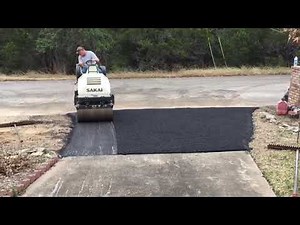 Rolling and Compacting Asphalt Approach-way