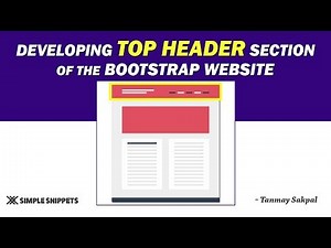 Developing Top Header Section of the Bootstrap Website | Tutorial - 6