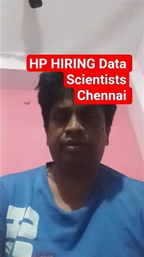 Hewlett Packard Data Scientist Job 2026 | Chennai | Python,