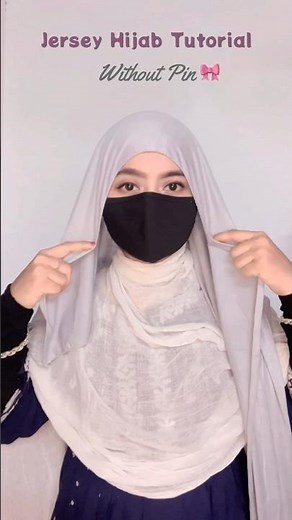 2 Easy Jersey Hijab 🤎 Tutorial Without Pin #shorts