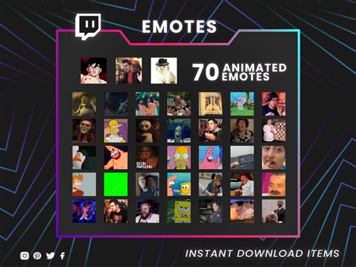 Ultimate 70 Animated Meme Emote Pack for Twitch, Discord, Kick & Youtube | Funny Viral Emotes Bundle, GIF Emotes, Instant Download - Etsy