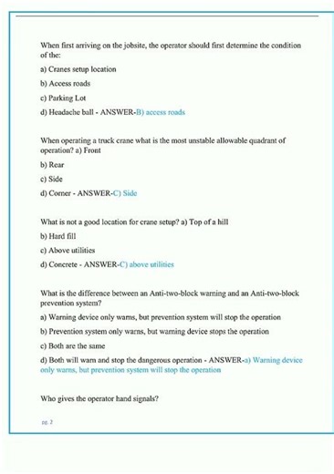 NCCCO CORE CERTIFICATION TEST WITH 400 PREP QUESTIONS AND CORRECT ANSWERS NCCCO CORE CRANE OPERATOR