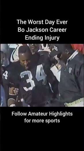 Bo Jackson Career Ending Injury.