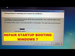 REPAIR STARTUP BOOTING ISSUE WINDOWS 7 in HINDI