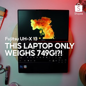 19K views · 117 reactions | Built with Takumi craftsmanship and carrying the made in Japan label, the Fujitsu UH-X 13 is powered by the latest 11th Gen Intel® Core™ processor. Weighing in at 749g makes it an ultralight laptop perfect for on the go professionals. Check out Fujitsu Official Store on Shopee: https://bit.ly/FujitsuOS Buy the Fujitsu UH-X 13: https://bit.ly/BUYFujitsuUHX13 #ShopeeMY #ShopeeReview #fujitsu #uhx13 | Shopee | Facebook
