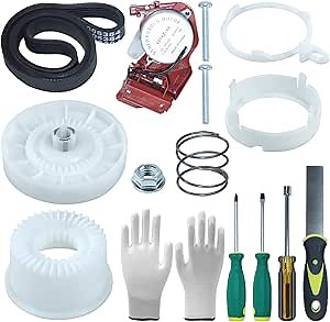 W10721967 Washer Pulley Clutch Kit with W10006355 Washing Shift Actuator W10006384 Belt Replace W10006352 W10006353 W10006356 W10006352 W10006354 for Washers