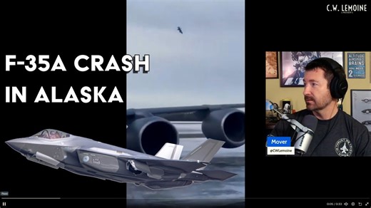 Looking back - pilot ejects safely in dramatic F-35A crash in Alaska