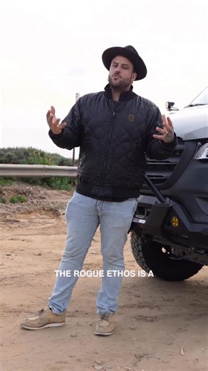 A closer look at the @flatlinevanco exterior accessories that come standard on the Rogue Ethos 🔥 • Come see the Ethos in person at the @overlandexpo March 14 & 15 in Costa Mesa! | Rogue Van Company