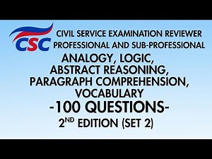 CSE Reviewer: Analogy, Logic, A.Reasoning,Paragraph Comprehension,Vocabulary | 2ND EDITION | SET 2