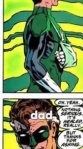 Emerald twilight (part-1 ) Hal Jordan makes a construct of his dad