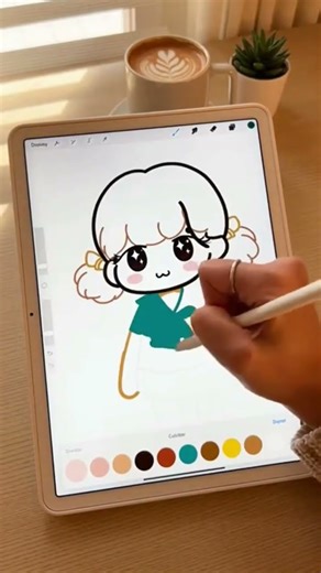 Drawing a cute chibi girl feels way easier when it’s broken down step by step #drawmee #learning