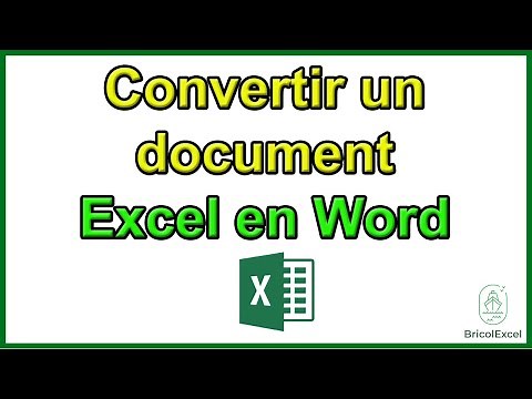 Comment convertir un document Excel en Word