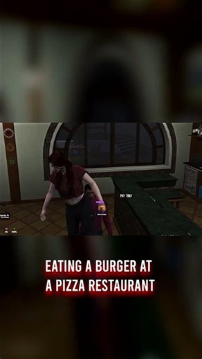 eating a burger at a pizza restaurant #gtarp #lucidrp