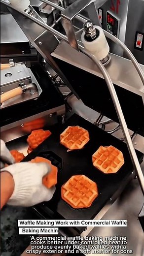 Waffle Making Work with Commercial Waffle Baking Machine #worktool
