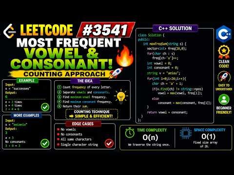 LeetCode 3541 Explained Step-by-Step | Counting Technique Tutorial