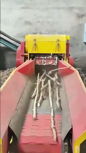 Wood Chipper Instantly Crushes Branches into Snow-like Shavings