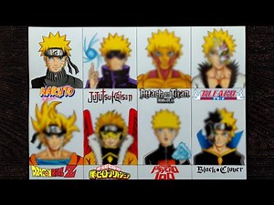 Drawing "NARUTO" in 8 different styles||[Timelapse drawing]