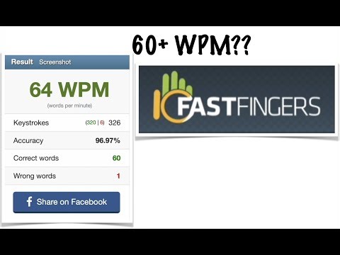 How does a 60+ WPM type? | 10fastfingers