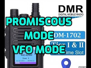 BAOFENG DM-1702 - Proniscous mode - VFO mode - Prgramme using Radio mode ?