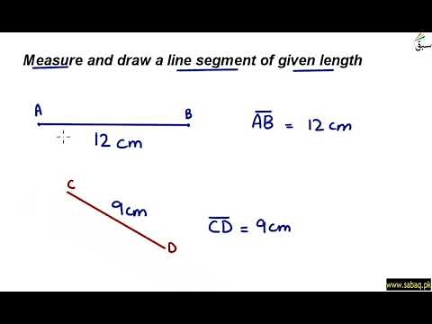 Draw a line segment using ruler (mm and cm), Math Lecture | Sabaq.pk