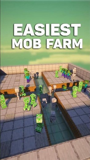 Minecraft Tutorial | Basic Mob+XP Farm 🧟#minecra #minecraft #minecraftshorts #minecraftbuilding