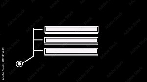 call out Hitch style tech HUD element. Call titles. Call out bar labels, information call box bars and modern digital info. on black background 4k video animtion