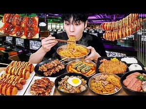 ASMR MUKBANG | PC방 음식 먹방 !! 불닭 떡볶이 핫도그 비빔밥 디저트 리뷰 FRIED FOODS, FIRE NOODLES, DESSERT EATING !!