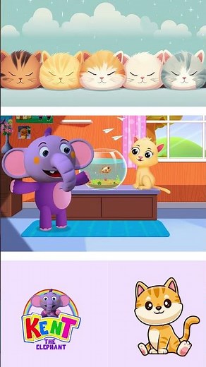 Kitty Cat Kitty Cat, Where Have You Been? #shorts #nurseryrhymes #kidssongs #kenttheelephant
