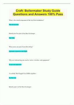 Craft Boilermaker Study Guide Questions and Answers 100 Pass181