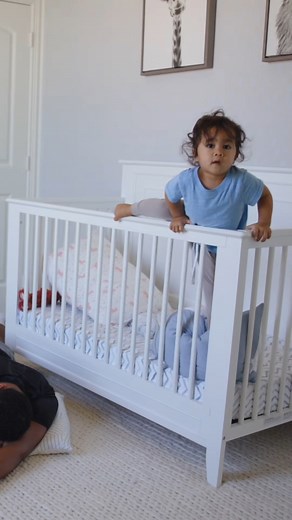 Climbing baby! #reels #funny #baby #cute #climbing #nursery | Roland Pollard