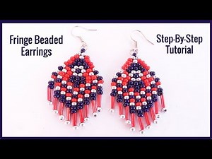 Fringe Beaded Earrings - Brick Stitch Tutorial
