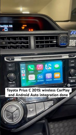 Toyota Prius C 2015: CarPlay&Android Auto integration to factory stereo done #prius#toyota#carplay
