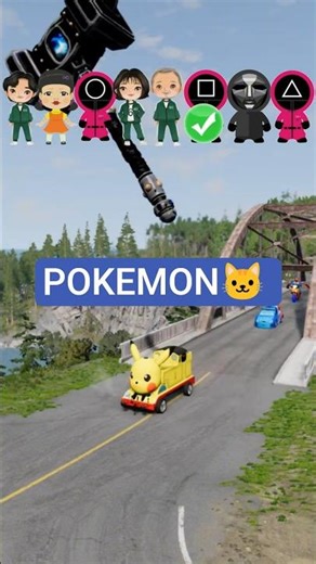 Lightning Mcqueen & Ironman Truck & Pokemon VS Giant Hammer & in beamng| BeamNG.Drive Gameplay