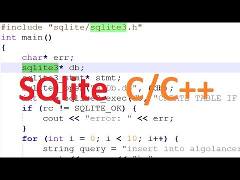 Sqlite C/C++ for Beginners
