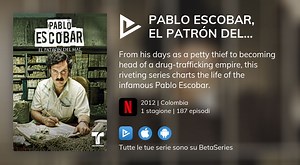 Guarda Pablo Escobar, el patrón del mal in streaming