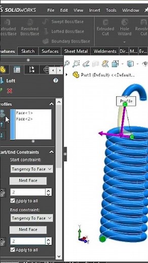 SolidWorks Spring Tutorial 🔥 | Helix & Sweep Method | Easy Spring Design in SolidWorks #shorts