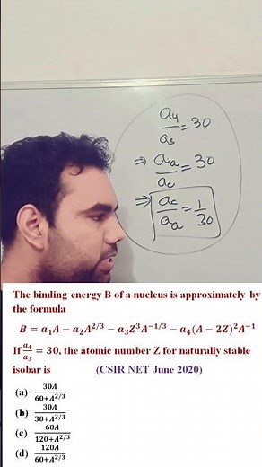 CSIR NET Physics June 2020 Trick #nuclear. #csirnetphysics