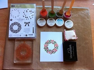 PAINTING WITH EMBOSSING POWDERS TECHNIQUE