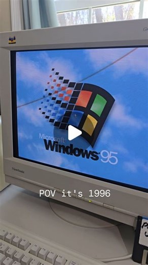 Michael on Instagram: "It's 1996 again & you Startup Windows 95 . . . #retro #asmr #desktop #setup #vintage #90s #nostalgia #startup #linux #pc"