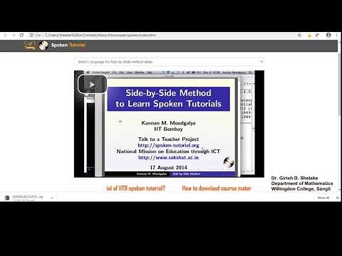 How to download spoken tutorial IITB course material?