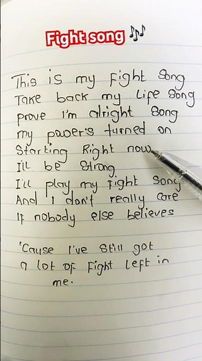 Fight song by Rachel platten #lyrics #motivation #rachelplatten