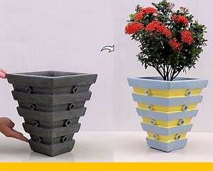 169K views · 5.5K reactions | Creative And Unique Design For Cement Flower Pots - DIY Beautiful Cement Flower Pots For The Garden | Creative Crafts | Facebook