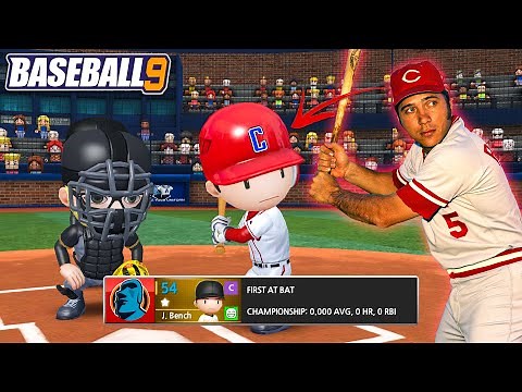 JOHNNY BENCH DEBUT IN PRO CHAMPIONSHIP! - Baseball 9
