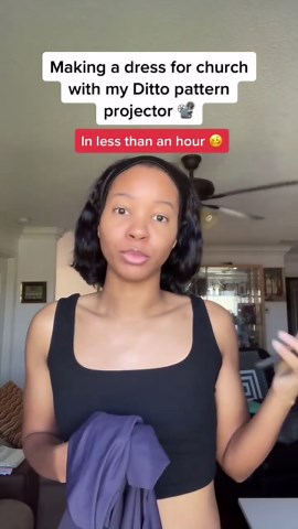 First Time Using My Ditto Pattern Projector—Made This Dress!