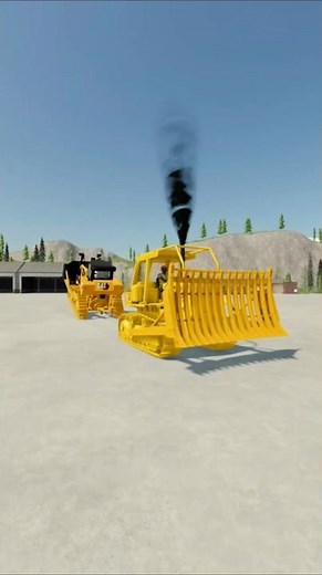 Cat D7 Vs Cat D7 Next Gen Epic Battle #farming #simulator #shorts #fs22 #dozer