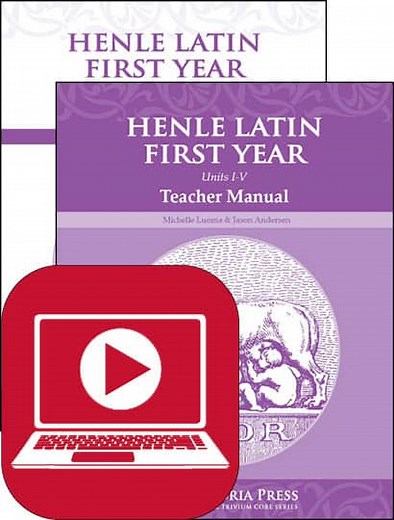Henle Latin First Year: Units I-V Guides and Instructional Videos Set