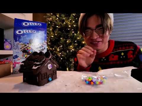 Allen build a OREO Gingerbread House I KREW Funny Moments