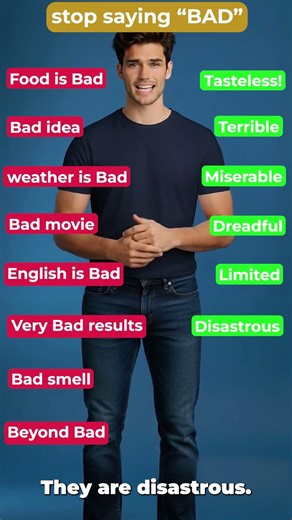 Stop Saying "BAD"! ❌ Sound Like a Native (Day 3/100)